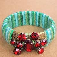 Favourite Find - Multi-coloured Wool and Christmas Wreath Bangles