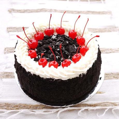 Oreo and Cherries on a Birthday Cake