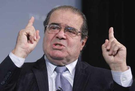 Supreme Court Justice Antonin Scalia speaks to a policy forum in Washington last month. 