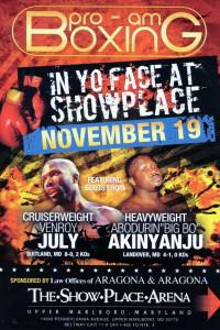 Boxing Returns to Showplace Arena
