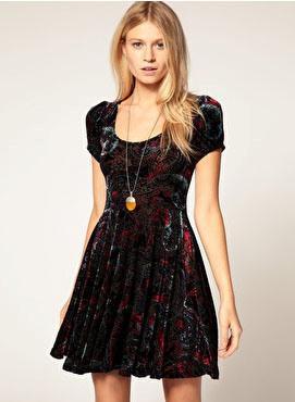 velvet flower dress