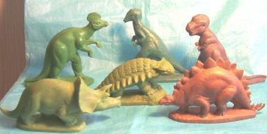 Sinclair Dinoland Waxy-Plastic Dinosaurs - Pavilions & Attractions | nywf64.com