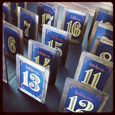 Wedding Table Number Ideas