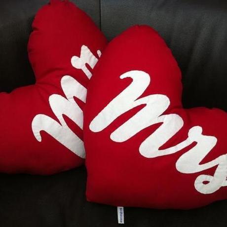 mr and mrs cushions from Birdhouse Creations on folksy