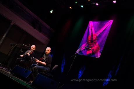 Photo - Duncan Chisholm and Tony Byrne at the opening concert of the Scots Fiddle Festival in Edinburgh, Scotland
