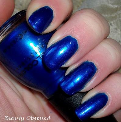 NOTW: MIDNIGHT BLUE & GOLD TIPS USING SCOTCH TAPE