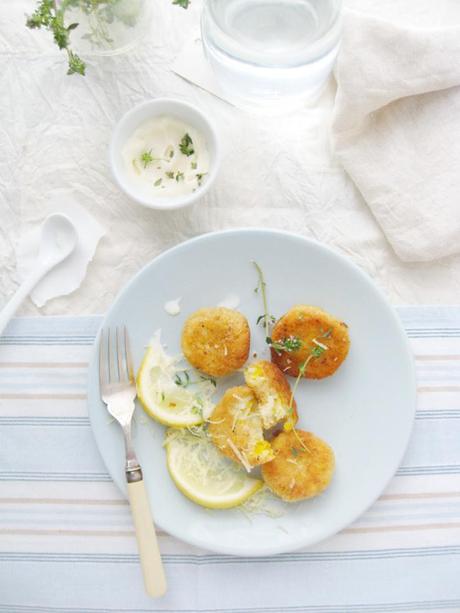 Memories of Thanskgiving Aromas-- A Pumpkin And Pumpin Rice Croquettes with Tarragon Mayonnaise