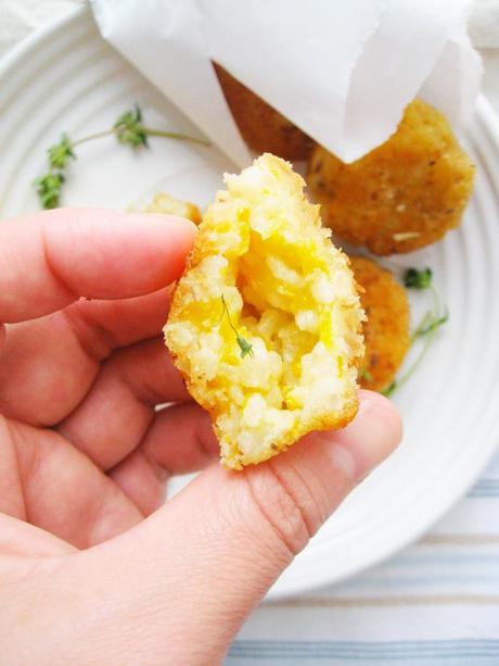 Memories of Thanskgiving Aromas-- A Pumpkin And Pumpin Rice Croquettes with Tarragon Mayonnaise