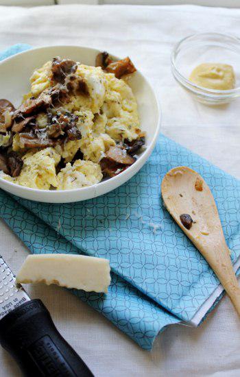 Food: Mushroom Thyme Scrambled Eggs.