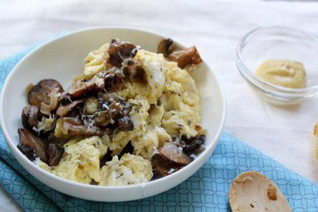 Food: Mushroom Thyme Scrambled Eggs.