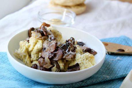 Food: Mushroom Thyme Scrambled Eggs.