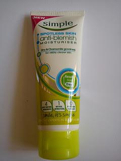 Simple Spotless Skin Anti-Blemish Moisturiser Review