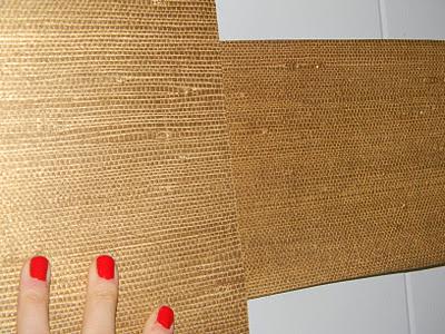 Super Cheap DIY Metallic Gold Grasscloth