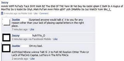 Funny Facebook status messages (spelling FAIL).  This is funny stuff.