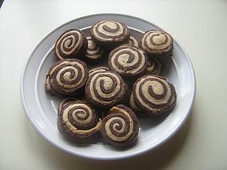 Chocolate and Vanilla Pinwheel Biscuits