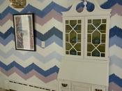 Painted Ikat Chevron Wall