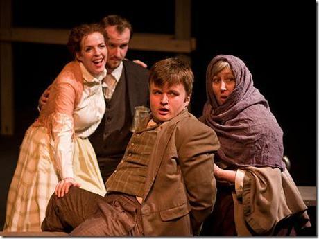 Meg Elliott, Clay Sanderson, James Holbrook and Maggie Speer in Polarity Ensemble Theatre’s “Peer Gynt”. Photo by John W. Sisson, Jr.