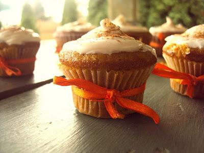 Cream Cheese Filled Pumpkin Cupcakes