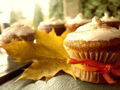 Cream Cheese Filled Pumpkin Cupcakes