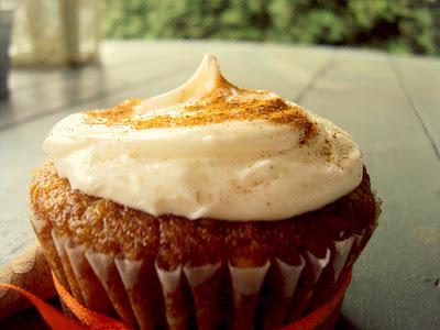 Cream Cheese Filled Pumpkin Cupcakes