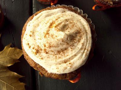 Cream Cheese Filled Pumpkin Cupcakes