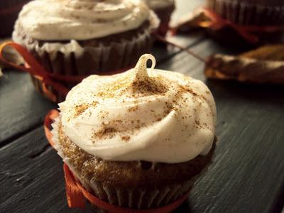 Cream Cheese Filled Pumpkin Cupcakes