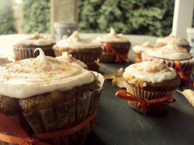 Cream Cheese Filled Pumpkin Cupcakes