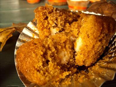 Cream Cheese Filled Pumpkin Cupcakes