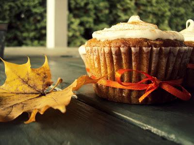 Cream Cheese Filled Pumpkin Cupcakes