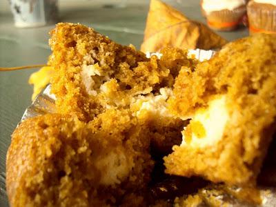 Cream Cheese Filled Pumpkin Cupcakes