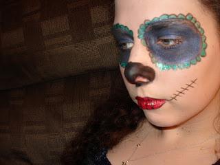 First Draft of my Sugar Skull look