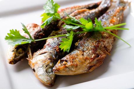 Spicy pan fried sardines