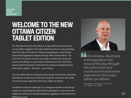 Ottawa Citizen for iPad: Precisely what a tablet edition should be