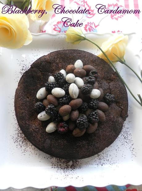 Blackberry, cardamom chocolate cake-01