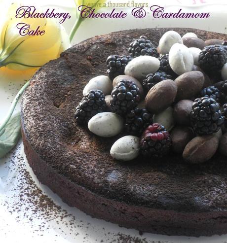 Blackberry, cardamom chocolate cake-02