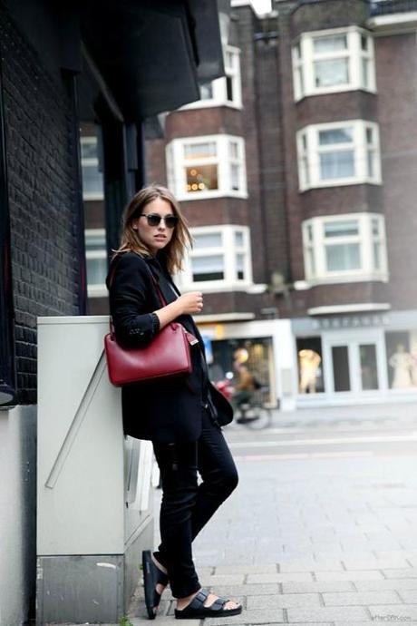 birkenstocks-with-red-handbag