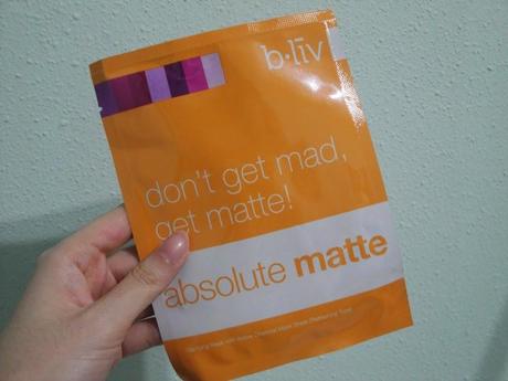 B.liv Don’t Get Mad, Get Matte! Absolute Matte Mask Sheet Review