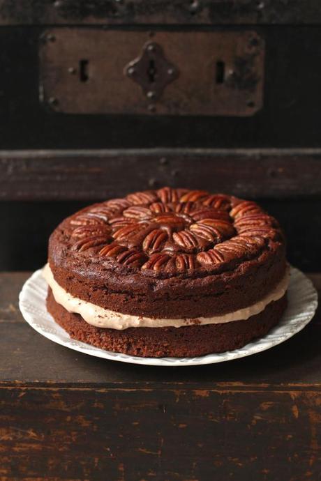 Maple Pecan Chocolate Cake for a Birthday BFF Chocolate Maple Cake