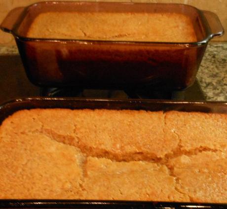 At the 30 minute point, the bread was not super brown on the top, although the edges were browning.  So, I checked it with a toothpick, it came out clean, and I removed it from the oven.