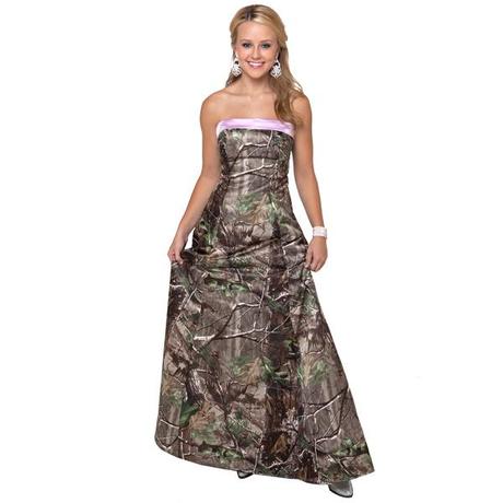 Camouflage military wedding dress