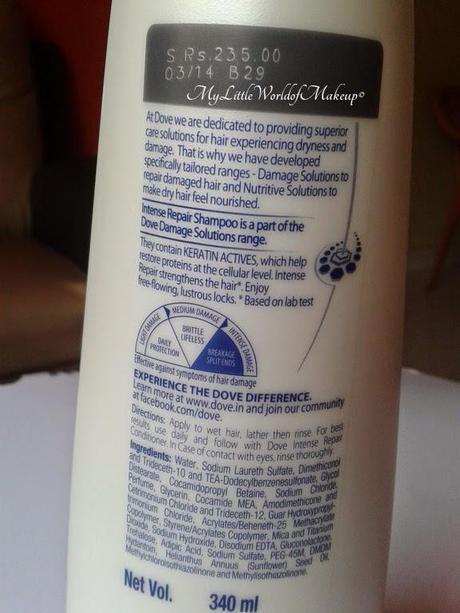 Dove Hair Therapy Damage Solutions Intense Repair Shampoo Review