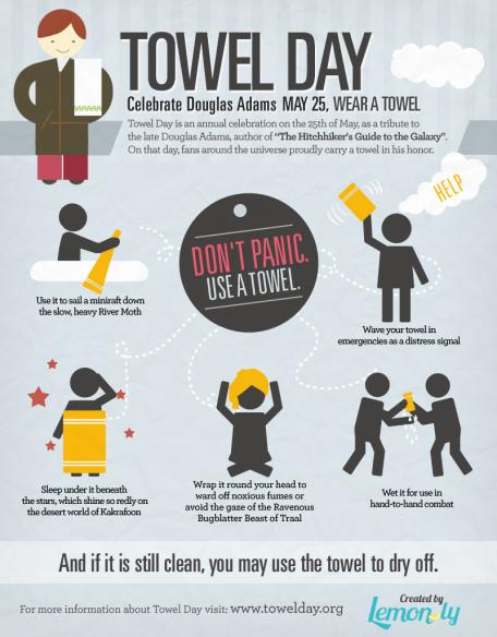 Towel Day Infographic (Credits: Lemonly)