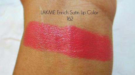 Lakme Enrich Satin Lip Color 162 : Review, Swatch, FOTD