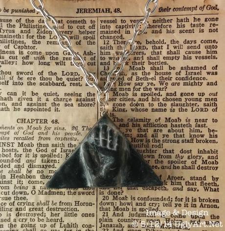 Illuminati Triangle Hand Long Necklace or Choker by Ugly Shyla