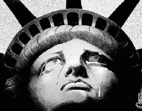 Liberty in tears