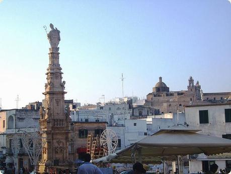 Ostuni the White City, suspended between the blue Adriatic and the green hills of olive trees.