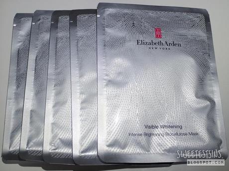 elizabeth arden visible whitening intense brightening biocellulose mask review