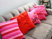 Pink Cushions Grey Couch