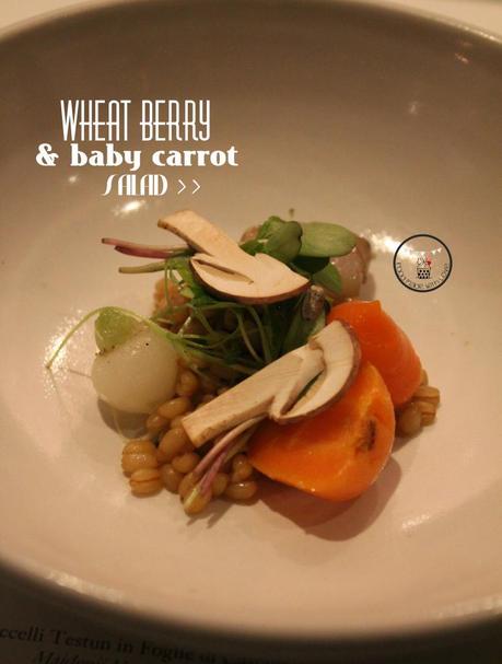 Wheat berry and baby carrot salad