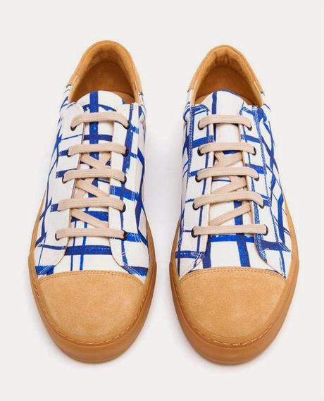 The Season On Your Shoes:  Carven Graphic Printed Canvas Trainers